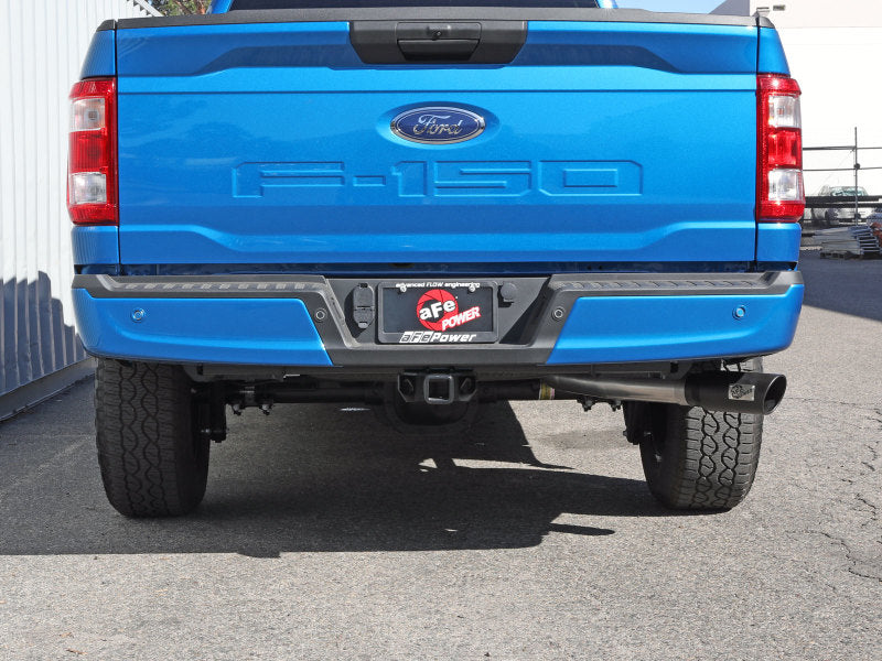 aFe Apollo GT 3in 409 SS Cat-Back Exhaust 2021 Ford F-150 V6 2.7L/3.5L (tt)/V8 5.0L w/ Black Tips Catback aFe