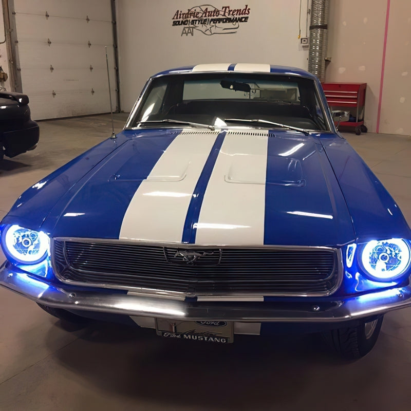 Oracle Pre-Installed Lights 7 IN. Sealed Beam - White Halo Headlights ORACLE Lighting