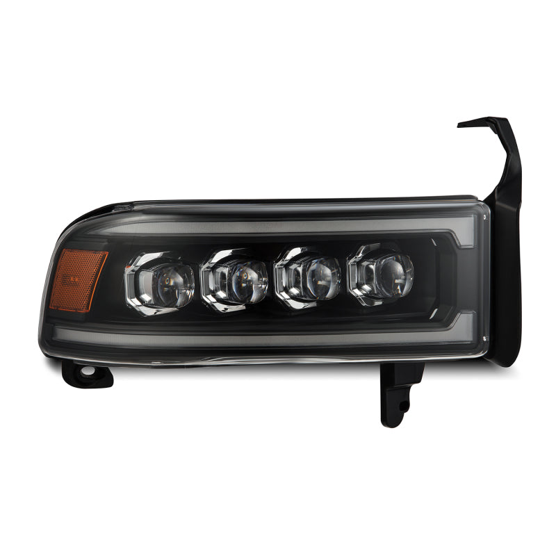 AlphaRex 94-01 RAM 1500 NOVA LED Proj Headlights Blk w/Activ Light/Seq Signal/SB DRL Headlights AlphaRex