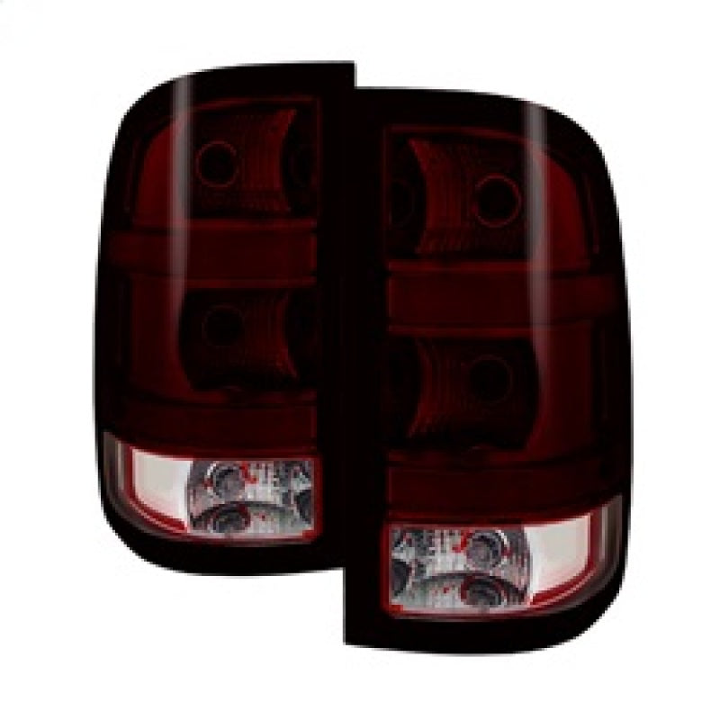 xTune GMC Sierra 2007-2013 OEM Style Tail Light Red Smoked ALT-JH-GS07-OE-RSM Tail Lights SPYDER