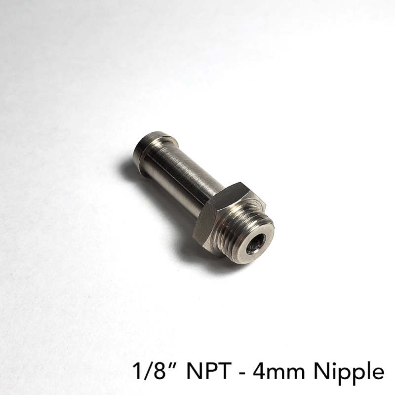 Ticon Industries 4mm Nipple Type 32mm OAL 1/8in NPT Fitting Fittings Ticon