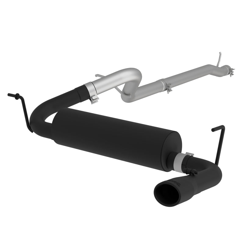 MBRP 12 Jeep Wrangler/ Rubicon 3.6L Cat Back Single Rear Exit Black Exhaust Catback MBRP
