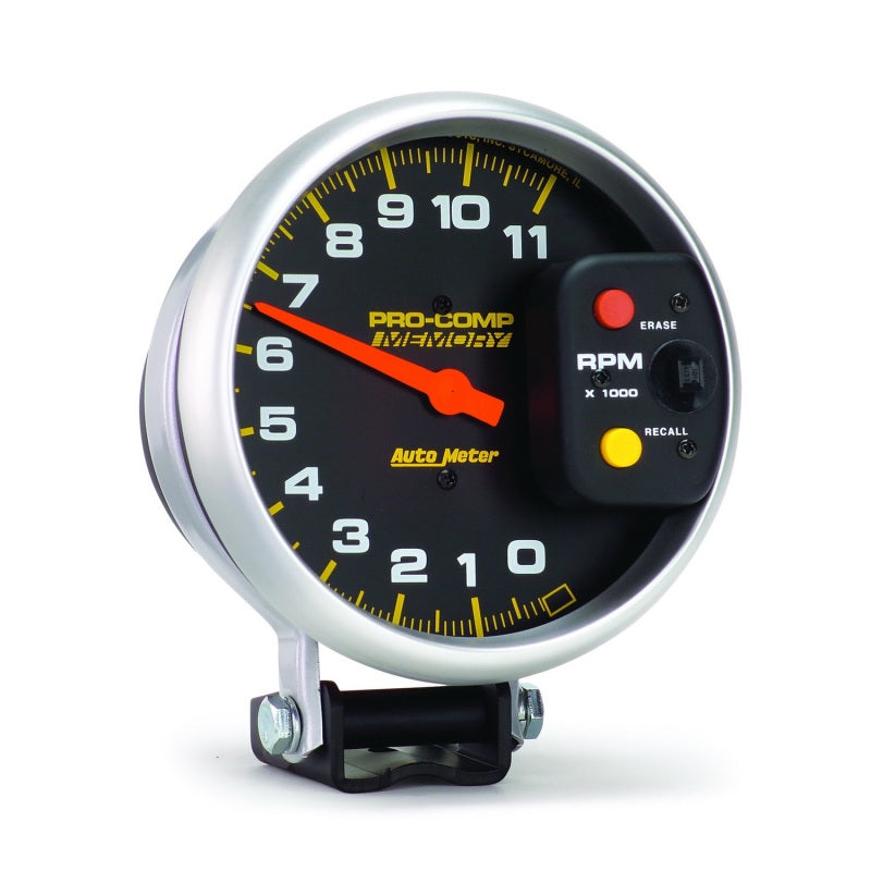 Autometer Pro-Comp 5in 0-11000 RPM Pedestal w/Peak Memory Tachometer Gauges AutoMeter