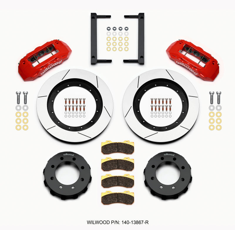 Wilwood TX6R Front Kit 16.00in Red 2005-2012 Ford F250/F350 4WD Big Brake Kits Wilwood