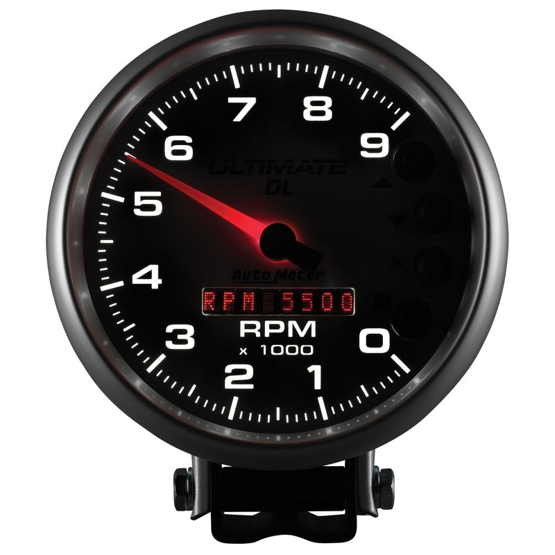 AutoMeter Gauge Tach 5in. 9K RPM Pedestal Datalogging Ultimate Dl Playback Silver Performance Monitors AutoMeter