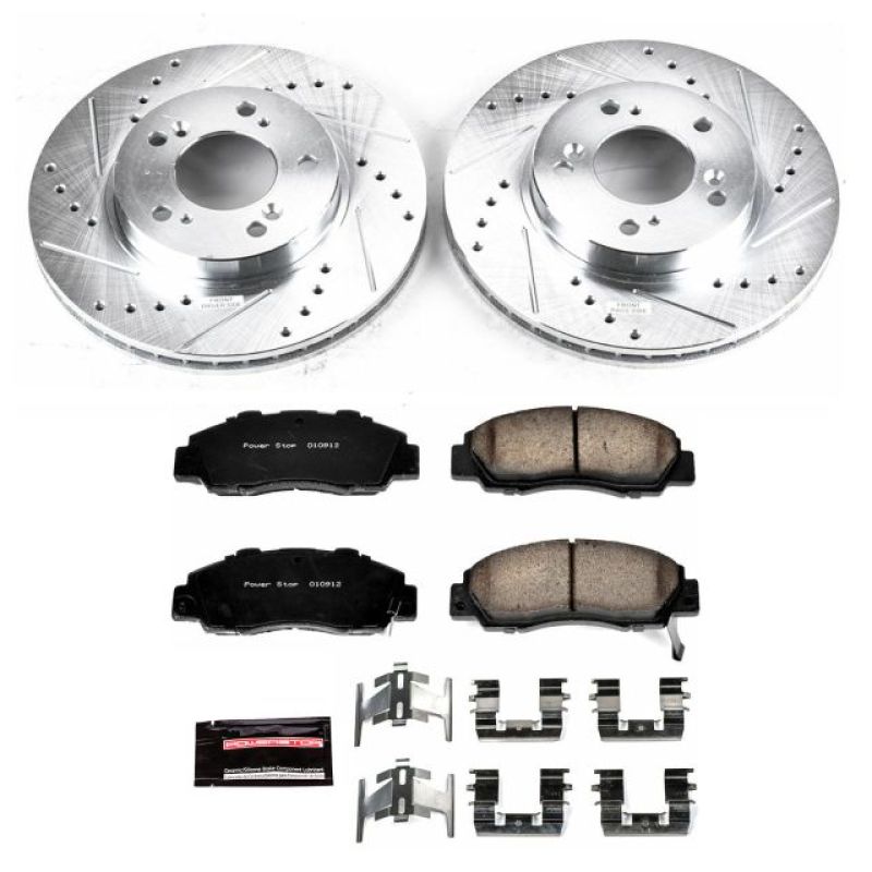 Power Stop 97-01 Acura Integra Front Z23 Evolution Sport Brake Kit Brake Kits - Performance D&S PowerStop