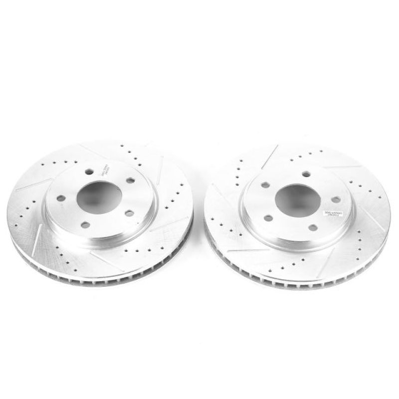 Power Stop 15-18 Chevrolet City Express Front Evolution Drilled & Slotted Rotors - Pair Brake Rotors - Slot & Drilled PowerStop