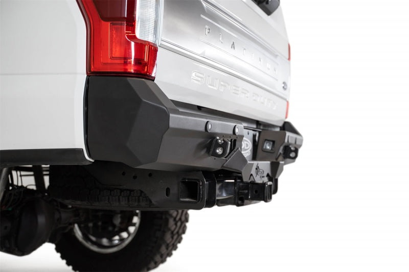Addictive Desert Designs 17-20 Ford Super Duty Bomber HD Rear Bumper w/ Mounts For Cube Lights Bumpers - Steel Addictive Desert Designs