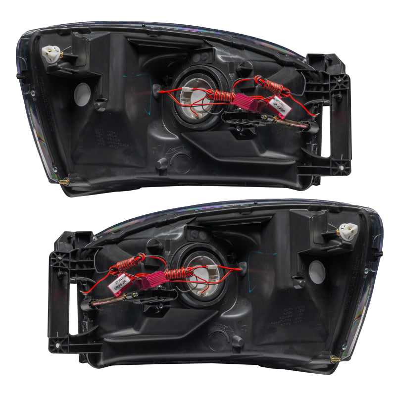 Oracle 07-08 Dodge Ram SMD HL - Black - ColorSHIFT w/ Simple Controller Headlights ORACLE Lighting