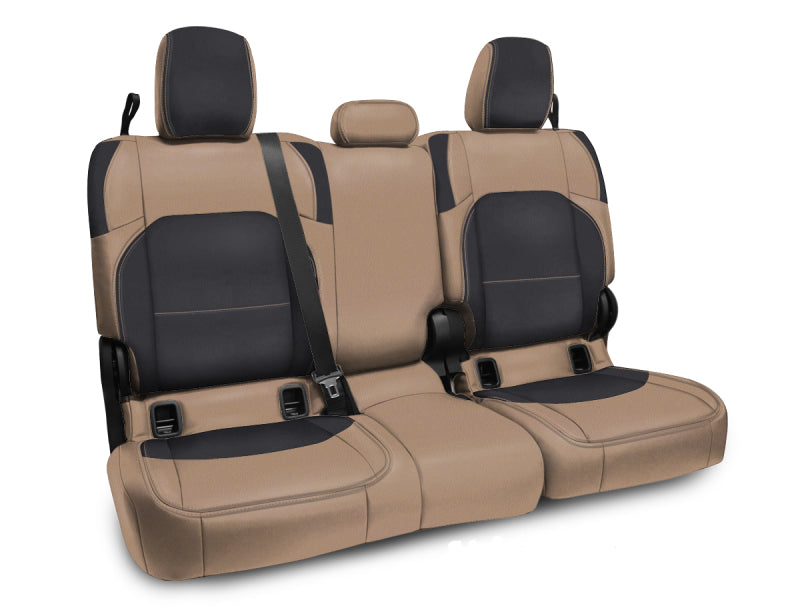 PRP 2020+Jeep Gladiator JT Rear Bench Cover with Cloth Interior - Black/Tan Seat Covers PRP Seats