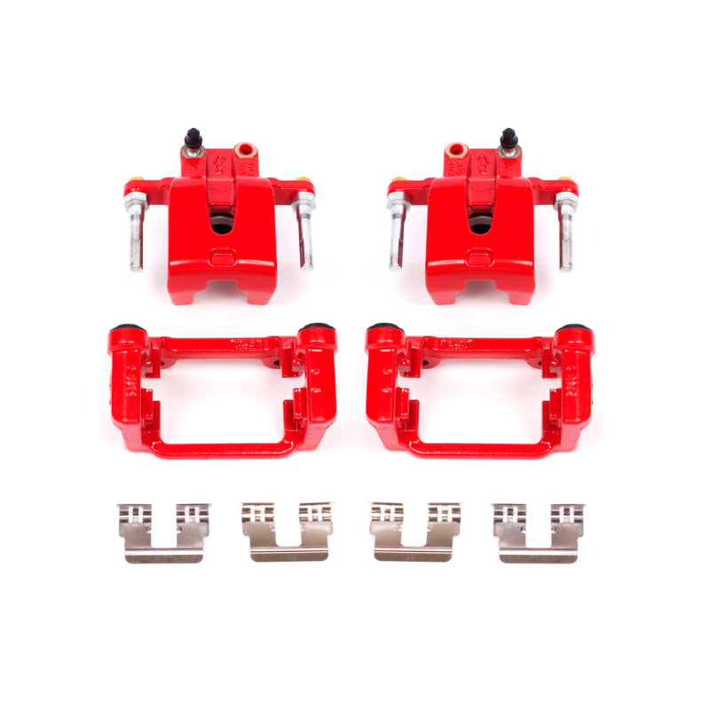 Power Stop 05-19 Chrysler 300 Rear Red Calipers w/Brackets - Pair Brake Calipers - Perf PowerStop