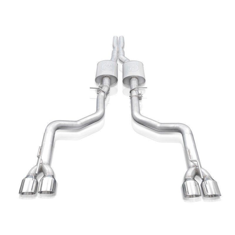 Stainless Works 15-19 Dodge Challenger 6.2L/6.4L Hemi 3in Redline Catback X-Pipe w/4in Quad Tips Catback Stainless Works