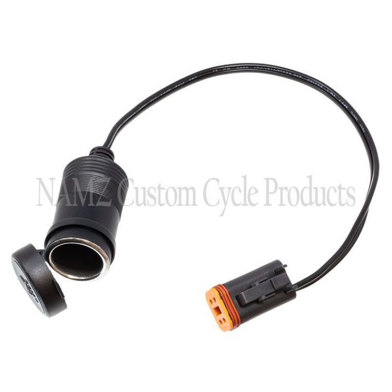 NAMZ 94-13 FLHR/FLT/FLTR/FLHT/FLHX & Trike Models Plug-N-Play Power Port w/Dust Cover (HD 91843-97) Wiring Harnesses NAMZ