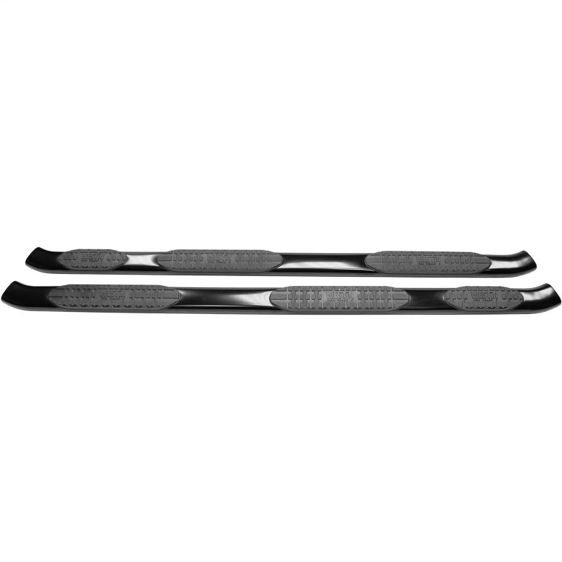 Westin 2007-2018 Toyota Tundra D-Cab (6.5 ft Bed) PRO TRAXX 5 WTW Oval Nerf Step Bars - Black Nerf Bars Westin