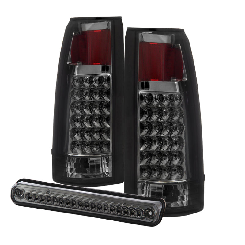 xTune Yukon Denali 99-00 LED Tail Lights w/ 3rd LED Brake Light Smoked ALT-JH-CCK88-LED-SET-SM Tail Lights SPYDER