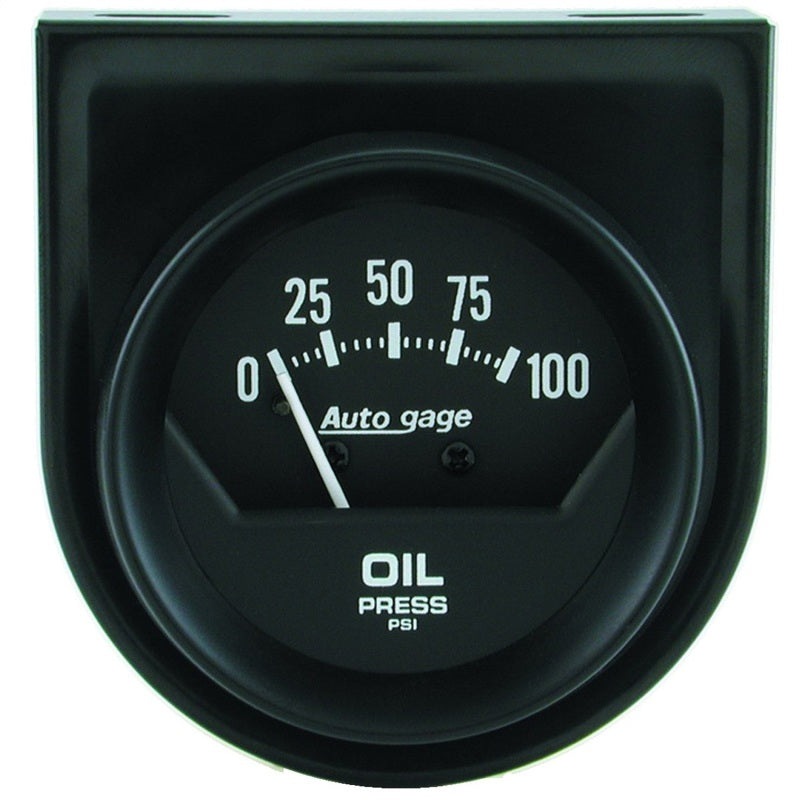 Autometer Auto Gauge 2in 100 psi Mechanical Short Sweep Black Oil Pressure Gauge Gauges AutoMeter
