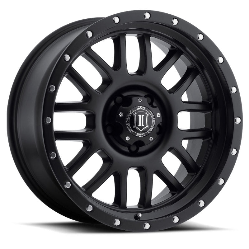 ICON Alpha 20x9 6x135 16mm Offset 5.625in BS Satin Black Wheel Wheels - Cast ICON