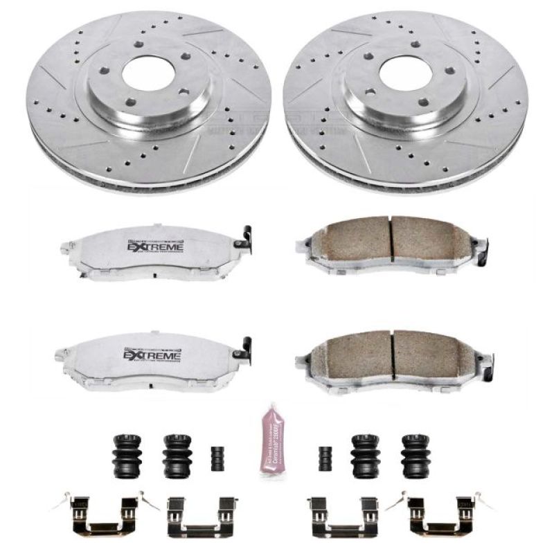 Power Stop 11-14 Nissan Murano Front Z26 Street Warrior Brake Kit Brake Kits - Performance D&S PowerStop