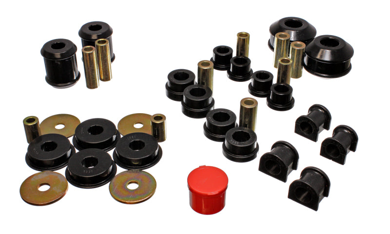 Energy Suspension 03-05 Mitsubishi Lancer EVO 8 Black Hyper-flex Master Bushing Set Bushings - Full Vehicle Kits Energy Suspension