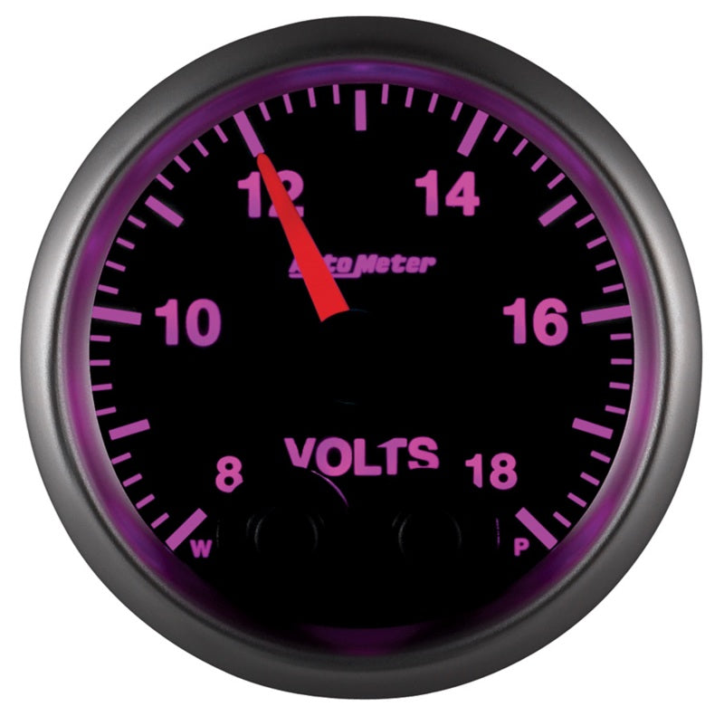 Autometer Elite 52.4mm Peak & Warn w/ Electronic Control 8-18 Volt Voltmeter Gauges AutoMeter