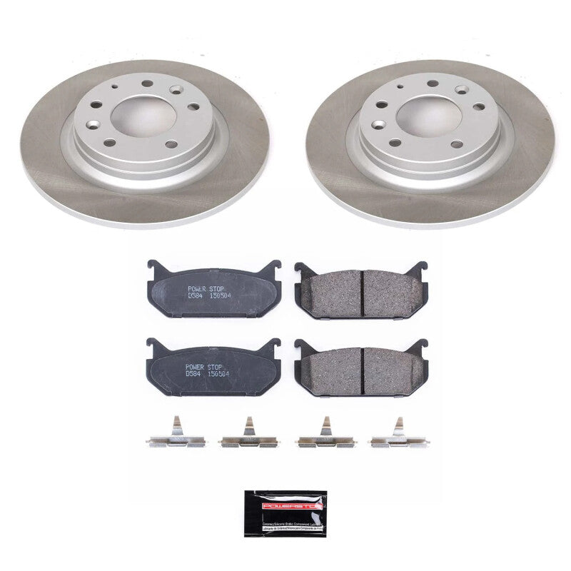 Power Stop 98-02 Mazda 626 Rear Semi-Coated Rotor Kit Brake Kits - Performance Blank PowerStop