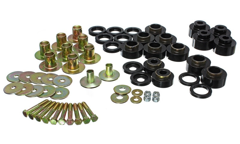 Energy Suspension 68-72 Chevy Chevelle/Monte Carlo/Malibu/El Camino Black Body Mount Set Bushing Kits Energy Suspension