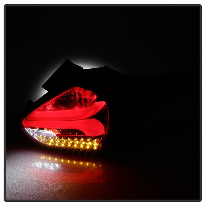 Spyder 15-17 Ford Focus Hatch LED Tail Lights w/Indicator/Reverse - Red Clr (ALT-YD-FF155D-LED-RC) Tail Lights SPYDER