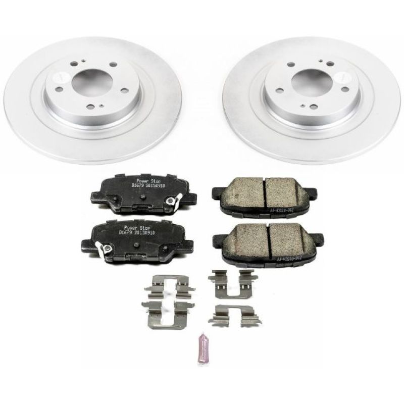 Power Stop 14-18 Mitsubishi Outlander Rear Z17 Evolution Geomet Coated Brake Kit Brake Kits - Performance Blank PowerStop