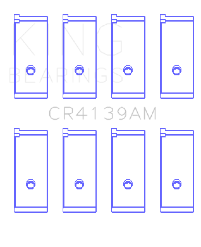 King Honda 91CI/1.5L D15A2/D15A3/D15B1/D15B2/D15B7/D15B8/D15Z1 (Size +0.25) Rod Bearing Set Bearings King Engine Bearings