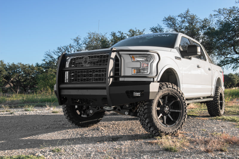 Road Armor 15-17 Ford F-150 Vaquero Front Bumper Full Guard - Tex Blk Bumpers - Steel Road Armor