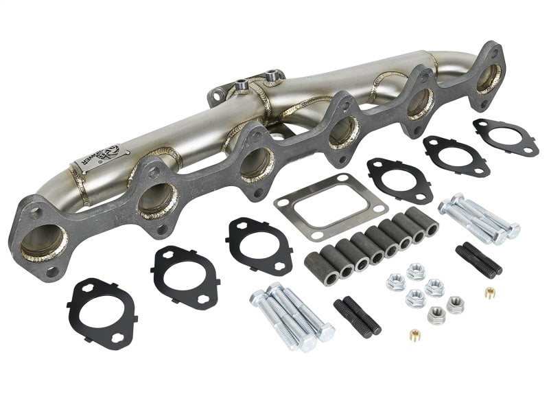 aFe Twisted Steel Header Turbo Manifold (T4) 98.5-02 Dodge Diesel Trucks L6 5.9L (td) Headers & Manifolds aFe