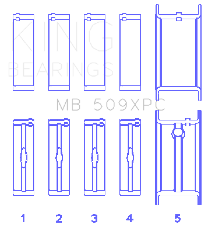 King Engine Bearings Chevrolet 400 V8 Coated Performance Rod Bearing Set Bearings King Engine Bearings