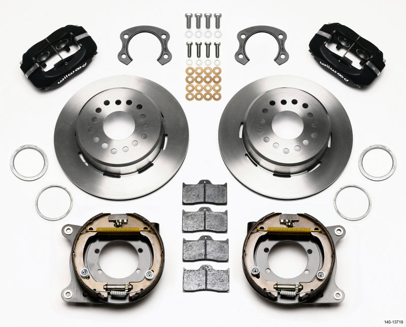Wilwood Forged Dynalite P/S Park Brake Kit Ford 8.8 Special w/2.50in Offset-5 Lug Big Brake Kits Wilwood