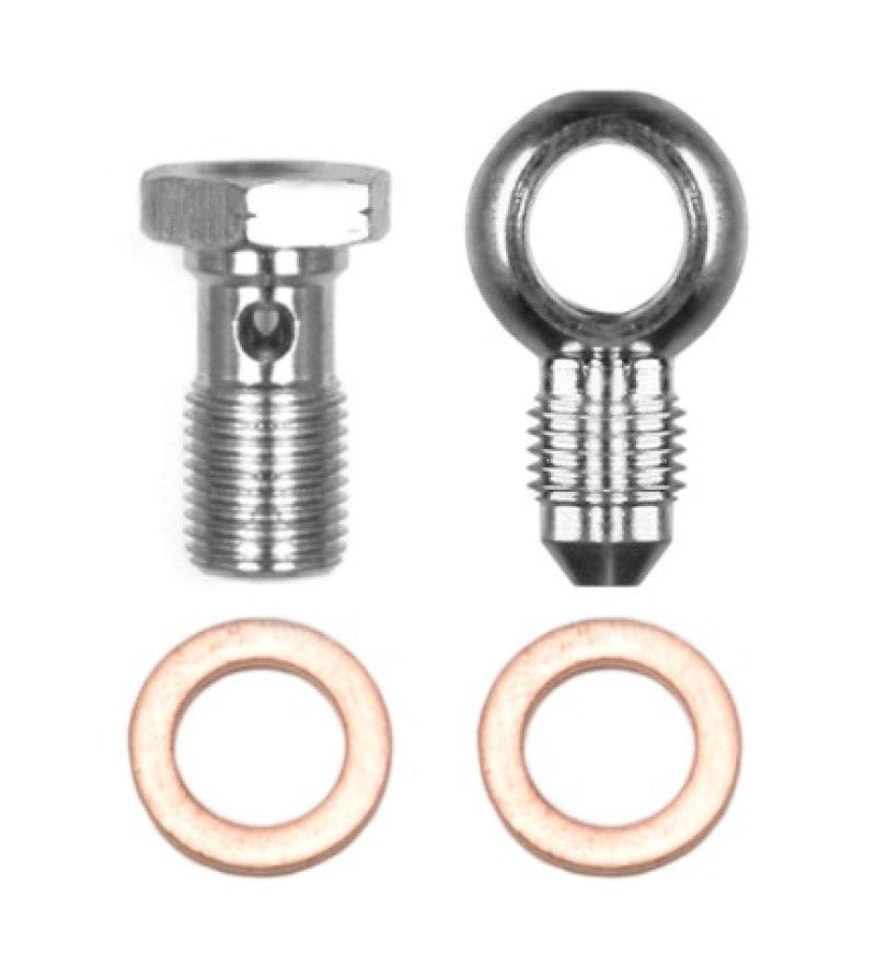Wilwood Banjo Fitting Kit -3 male to 10mm-1.00 Banjo Bolt & Crush Washers (1 qty) Brake Hardware Wilwood