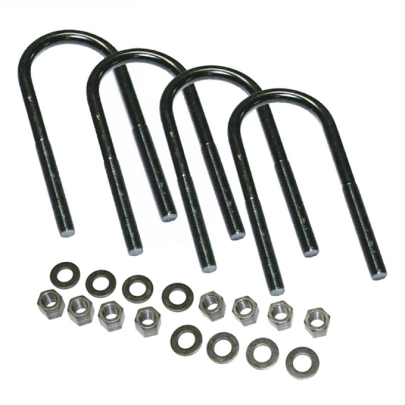 Superlift U-Bolt 4 Pack 5/8x3-7/8x12.5 Round w/ Hardware Bolts Superlift
