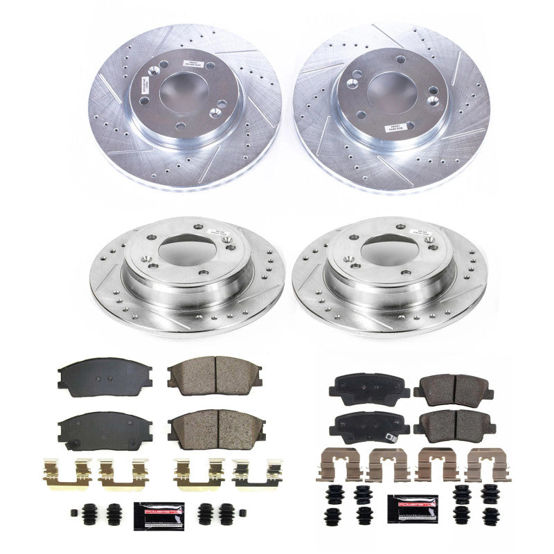 Power Stop 20-22 Hyundai Venue Front & Rear Z23 Evolution Brake Kit Brake Kits - Performance D&S PowerStop