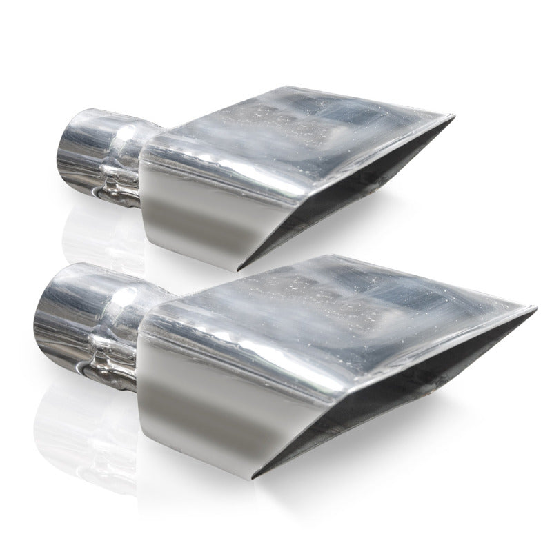 Stainless Works Hot Rod Box Exhaust Tips 2.5in Inlet Tips Stainless Works