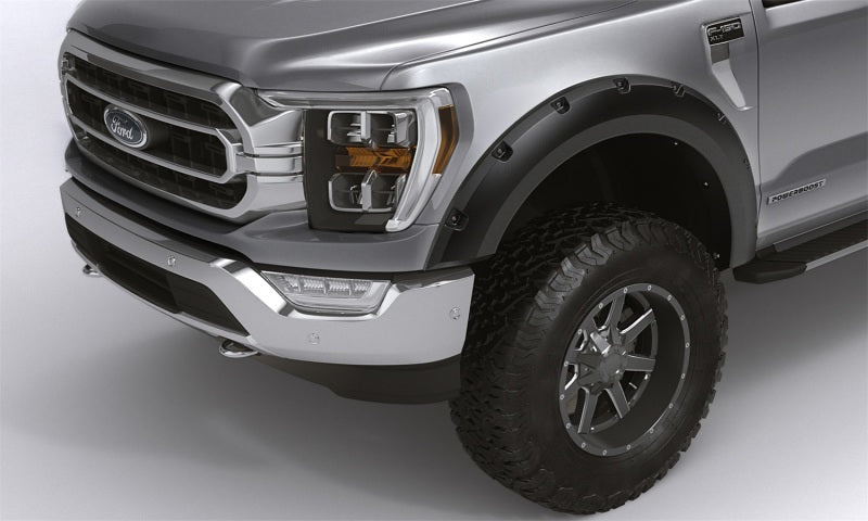 Bushwacker 08-10 Ford F-250 / F-350 Super Duty (Excl. Dually) Forge Style Flares 4pc - Black Fender Flares Bushwacker