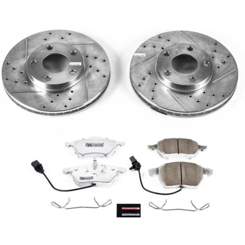 Power Stop 1998 Volkswagen Passat Front Z26 Street Warrior Brake Kit Brake Kits - Performance D&S PowerStop
