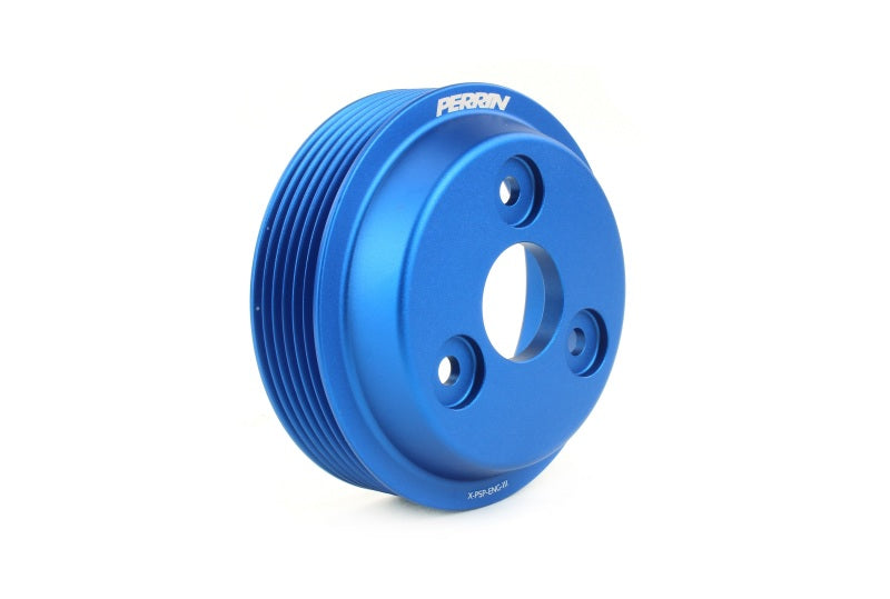 PERRIN 22-26 Subaru WRX / 21-25 Crosstrek / 20-25 LGT/OBXT/FXT Lightweight Water Pump Pulley - Blue Pulleys - Crank, Underdrive Perrin Performance
