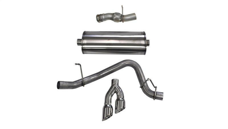 Corsa 2015-2020 GMC Yukon Denali 6.2L V8 Single Side Exit Cat-Back Exhaust w/ Polished Tips Catback CORSA Performance