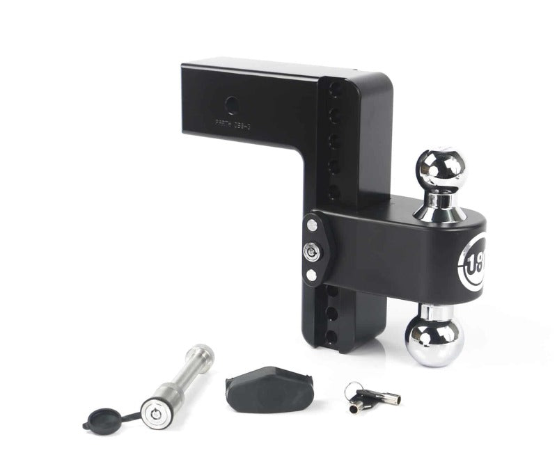 Weigh Safe 180 Hitch 8in Drop Hitch & 3in Shank (10K/21K GTWR) w/WS05 - Black Cerakote Hitch Ball Mounts Weigh Safe