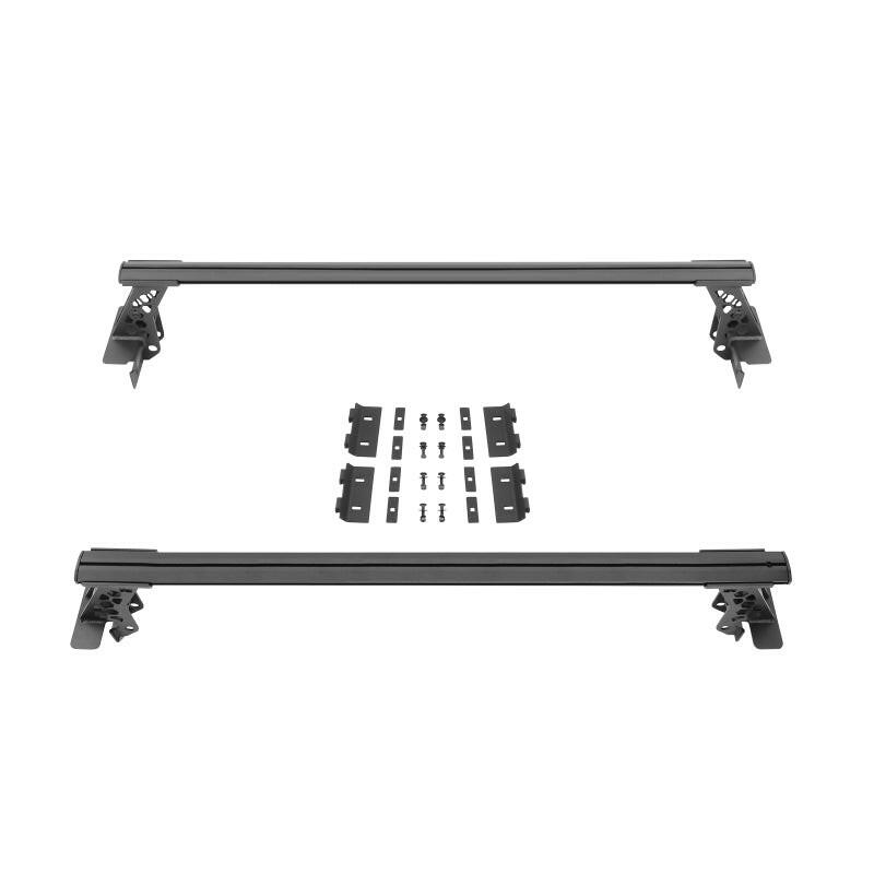 Go Rhino 15-22 Ford F-150 / 19-22 RAM 1500 / 07-21 Toyota Tundra XRS Cross Bars Kit - Tex. Blk Truck Bed Rack Go Rhino