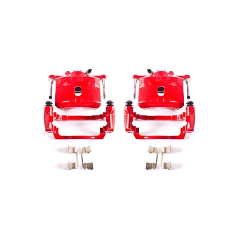 Power Stop 01-05 Acura EL Front Red Calipers w/Brackets - Pair Brake Calipers - Perf PowerStop
