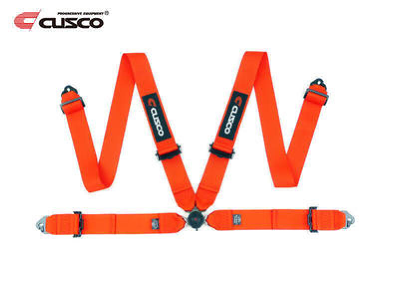 Cusco Universal 4 Point 3in Width Racing Harness - Red Seat Belts & Harnesses Cusco