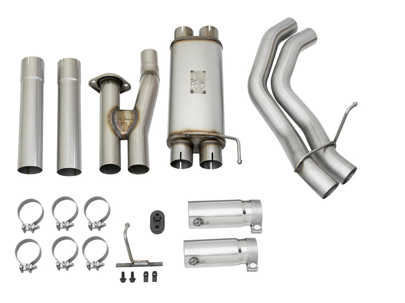 aFe POWER Rebel Series 3in 409 SS Cat Back Exhaust w/ Polished Tips 17 Ford F-150 Raptor V6-3.5L Catback aFe