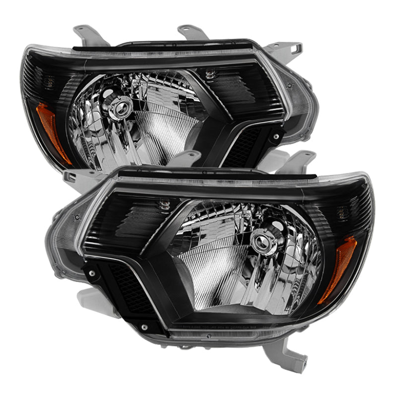xTune Toyota Tacoma 2012-2015 OEM Style Headlights Black HD-JH-TTA12-AM-BK Headlights SPYDER
