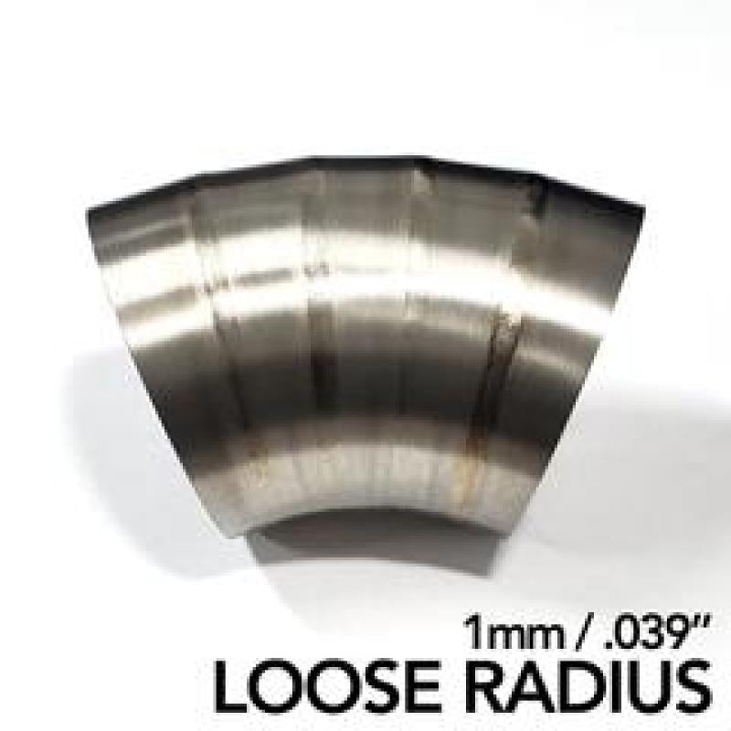 Ticon Industries 3in Welded Pie Cuts 1.6D Loose Radius 45 Deg Bend 1mm/.039in- 5pk Titanium Tubing Ticon