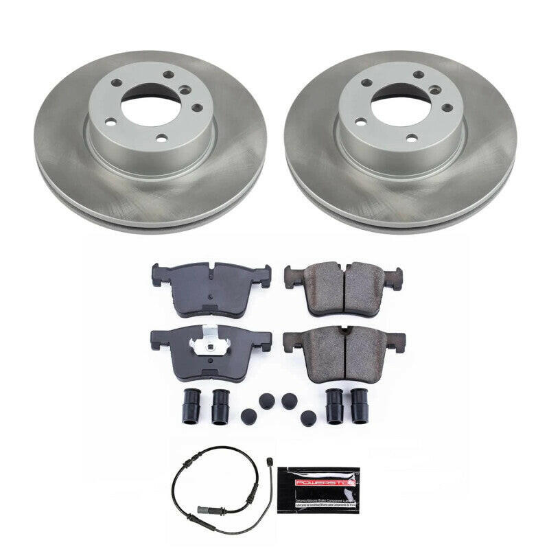 Power Stop 17-20 BMW 430i xDrive Gran Coupe Front Semi-Coated Rotor Kit Brake Kits - Performance Blank PowerStop
