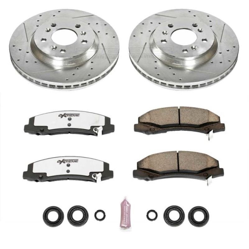 Power Stop 06-11 Buick Lucerne Front Z26 Street Warrior Brake Kit Brake Kits - Performance D&S PowerStop